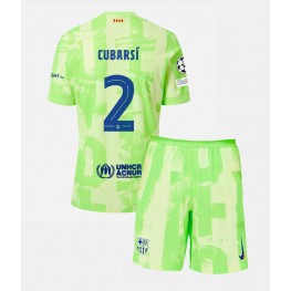 Barcelona Pau Cubarsi #2 Derde tenue Kids 2024-25 Korte Mouw (+ Korte broeken)